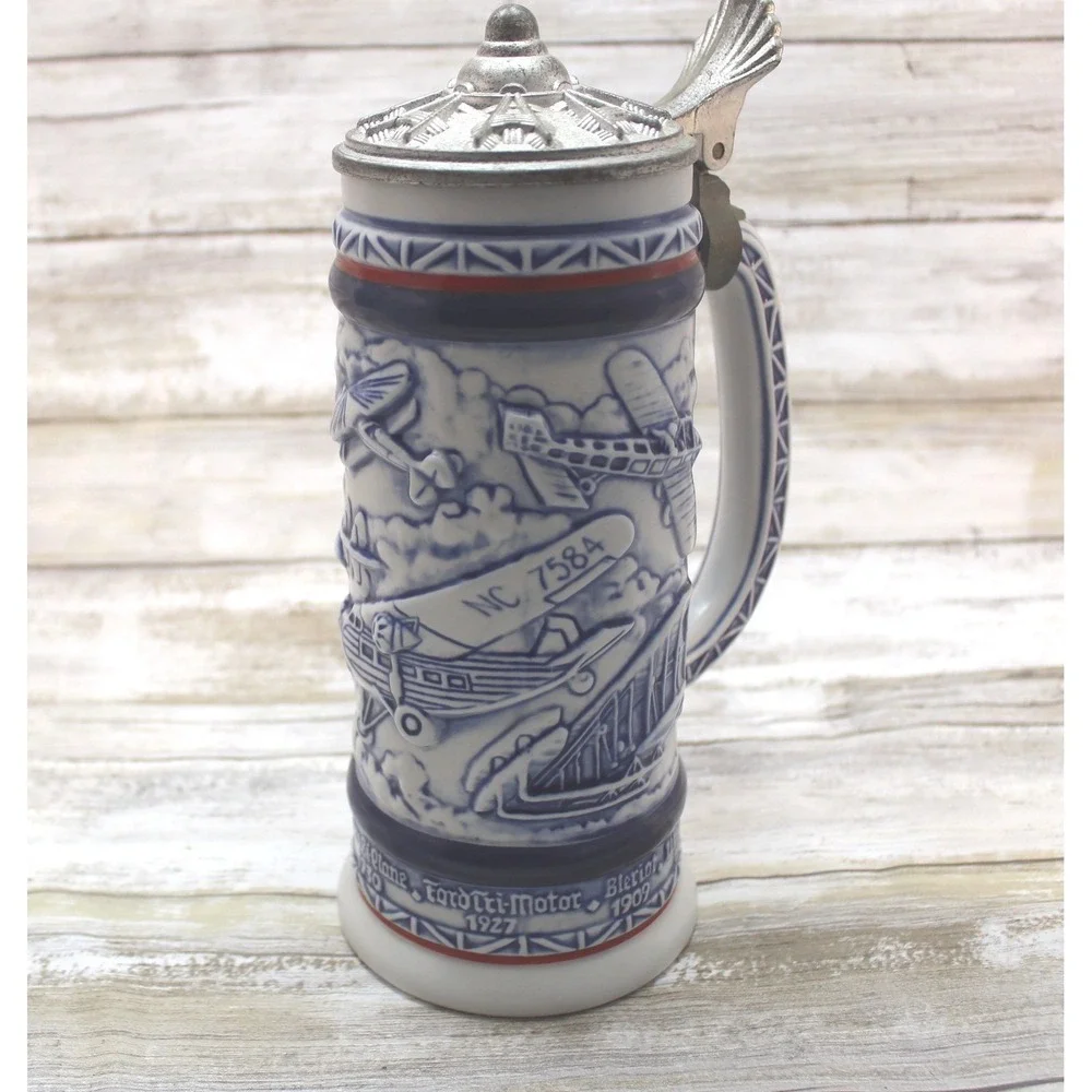 Vintage Avon‎ 1981 Aviation Handcrafted Beer Mug #259639